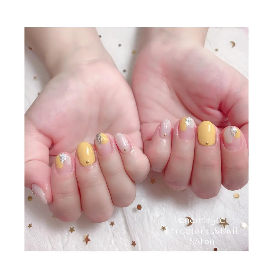 セミロング ネイル ジェルネイル ニュアンスネイル オフィスネイル ワンカラーネイル パラジェル ハンドネイル 🐾enen style 🐾のネイルデザイン