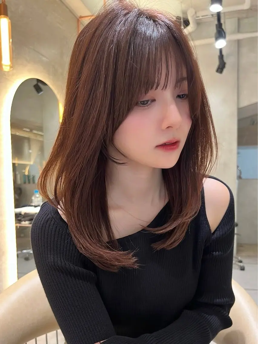 ロング カラー カット ヘアカラー トリートメント レイヤー/縮毛矯正/ ワンカラー/渡部晃輝のヘアスタイル