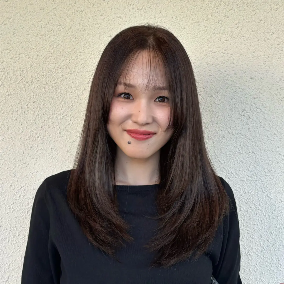 ロング カラー ブラウンカラー 透明感カラー レイヤーカット 森本 麻比のヘアスタイル