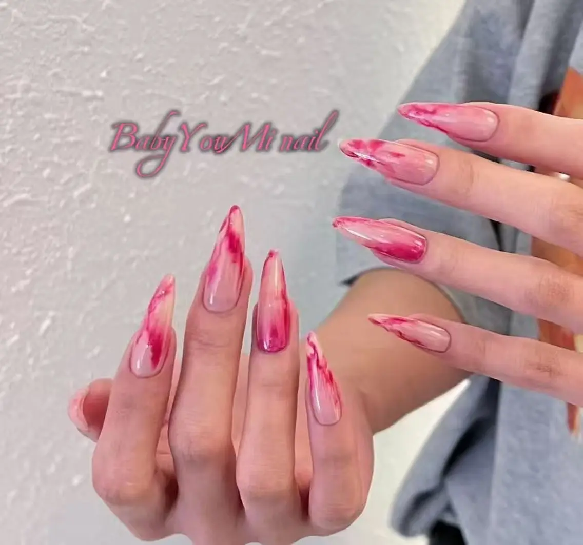 ネイル オーロラネイル フラワーネイル フットネイル フレンチネイル ジェルネイル ハンドネイル BabyYouMi nailのネイルデザイン