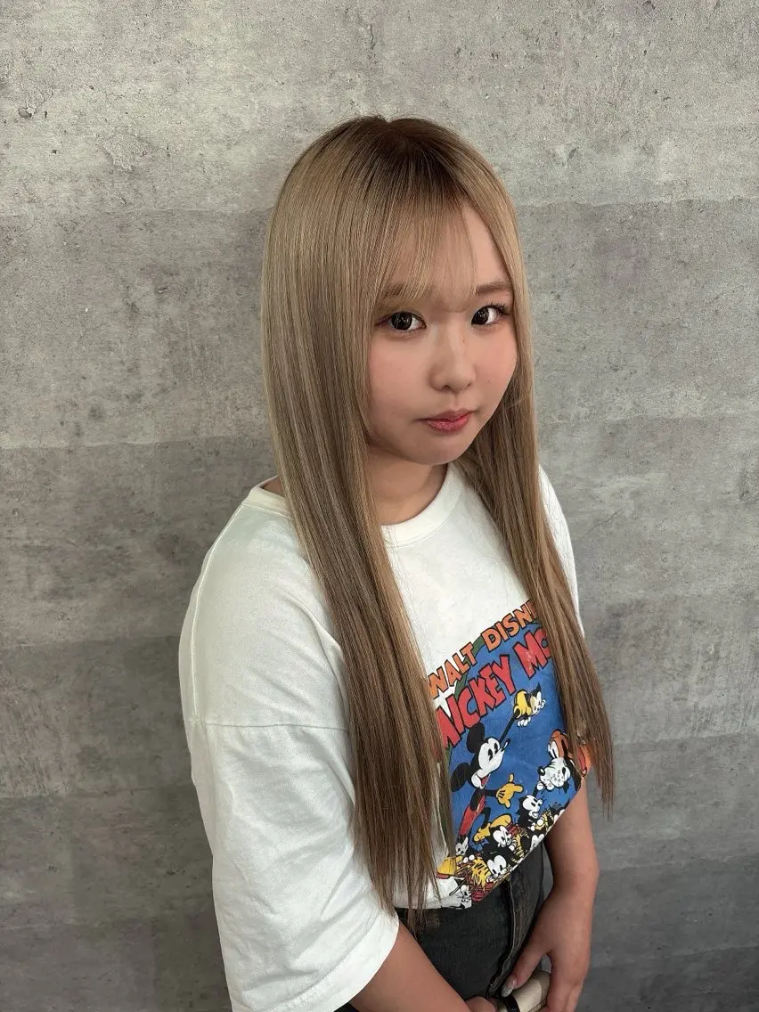 ロング ヘアカラー エクステ 外れにくいエク💚 EST梅田TAKIのヘアスタイル
