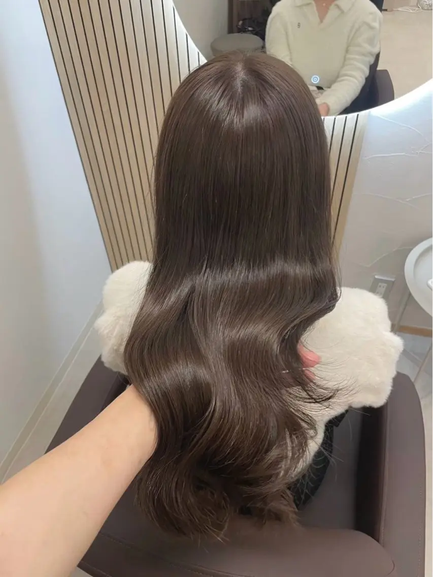 セミロング カラー カット ヘアカラー トリートメント 渋谷｜柔らかカラー 似合わせ🤍rinaのヘアスタイル