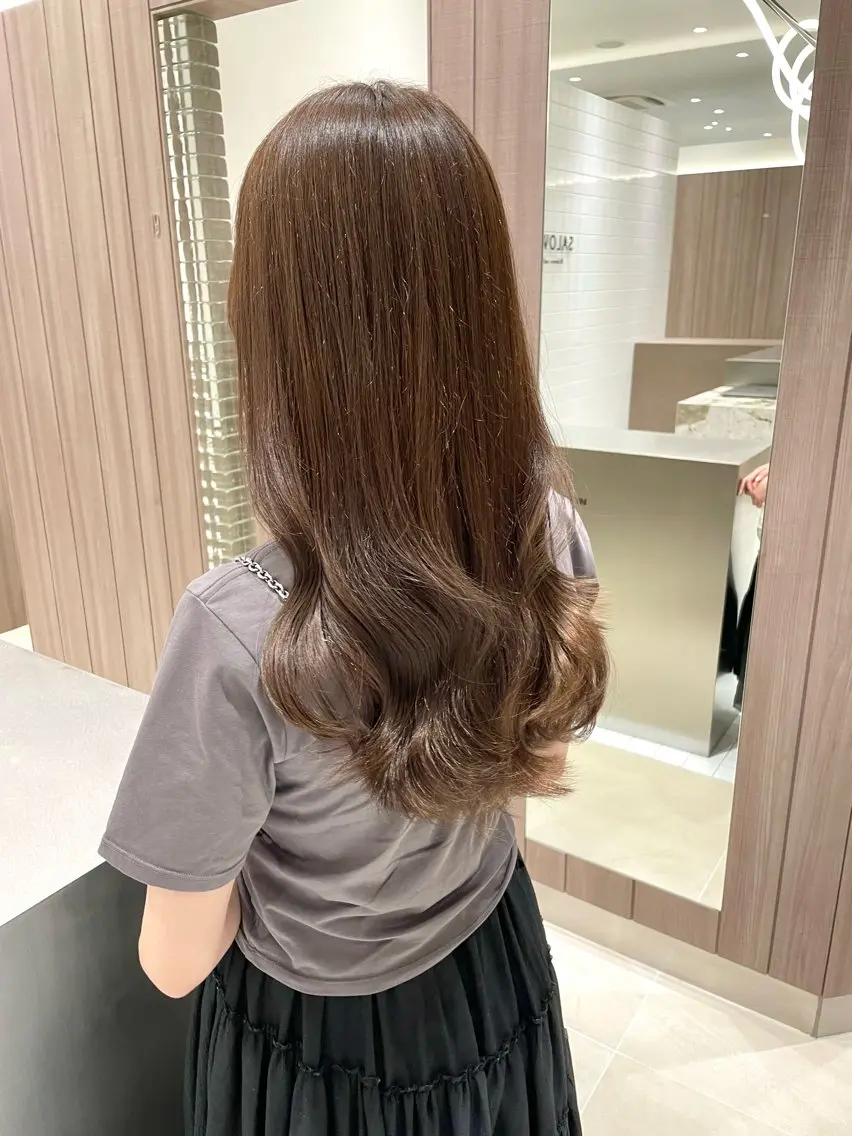 ロング カラー カット ヘアカラー トリートメント 上品ヘア🤍顔周り/ レイヤー✨/林遼一郎のヘアスタイル