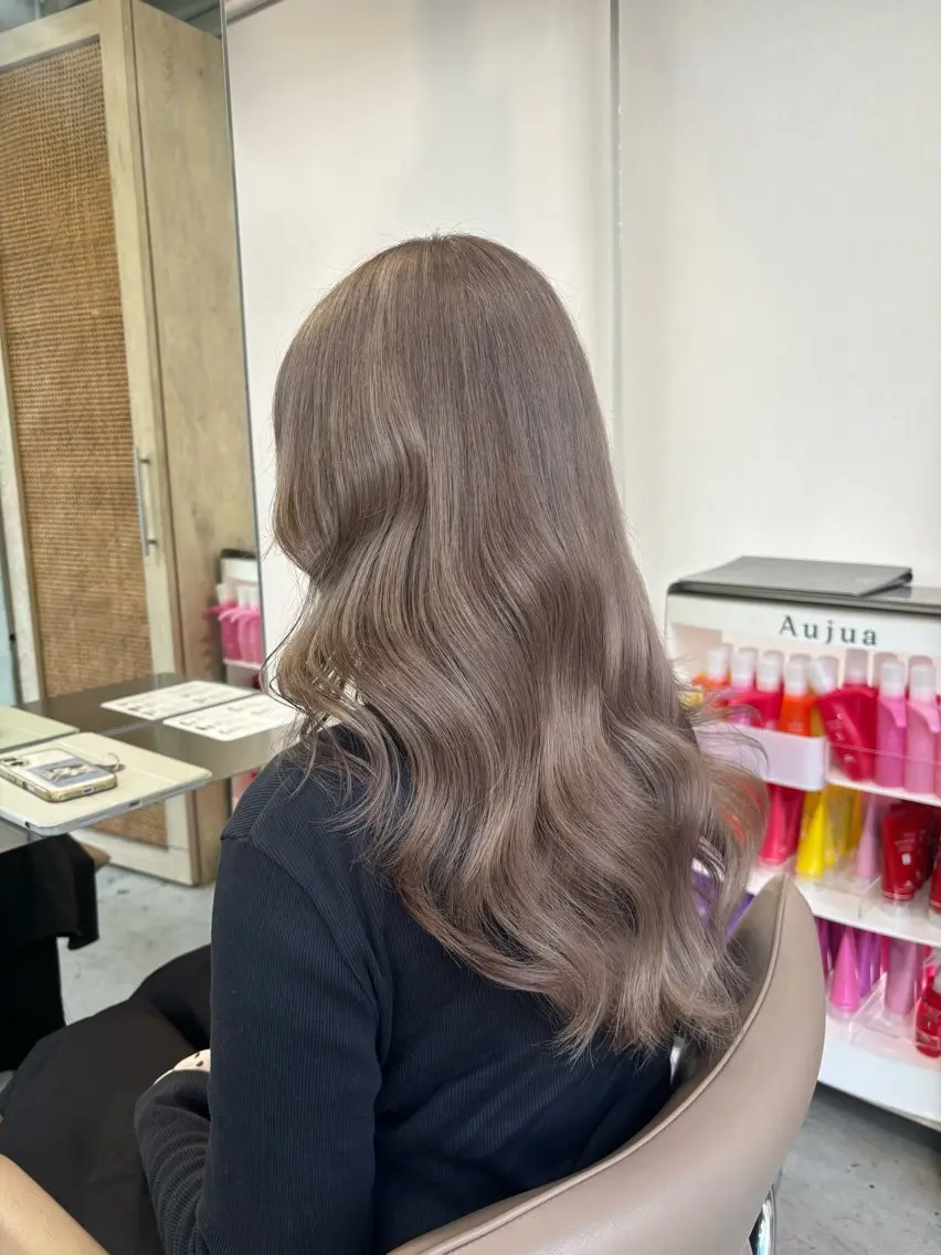 セミロング カラー ヘアカラー 艶ハイトーン/ボブ ラベンダーカラー🪄のヘアスタイル
