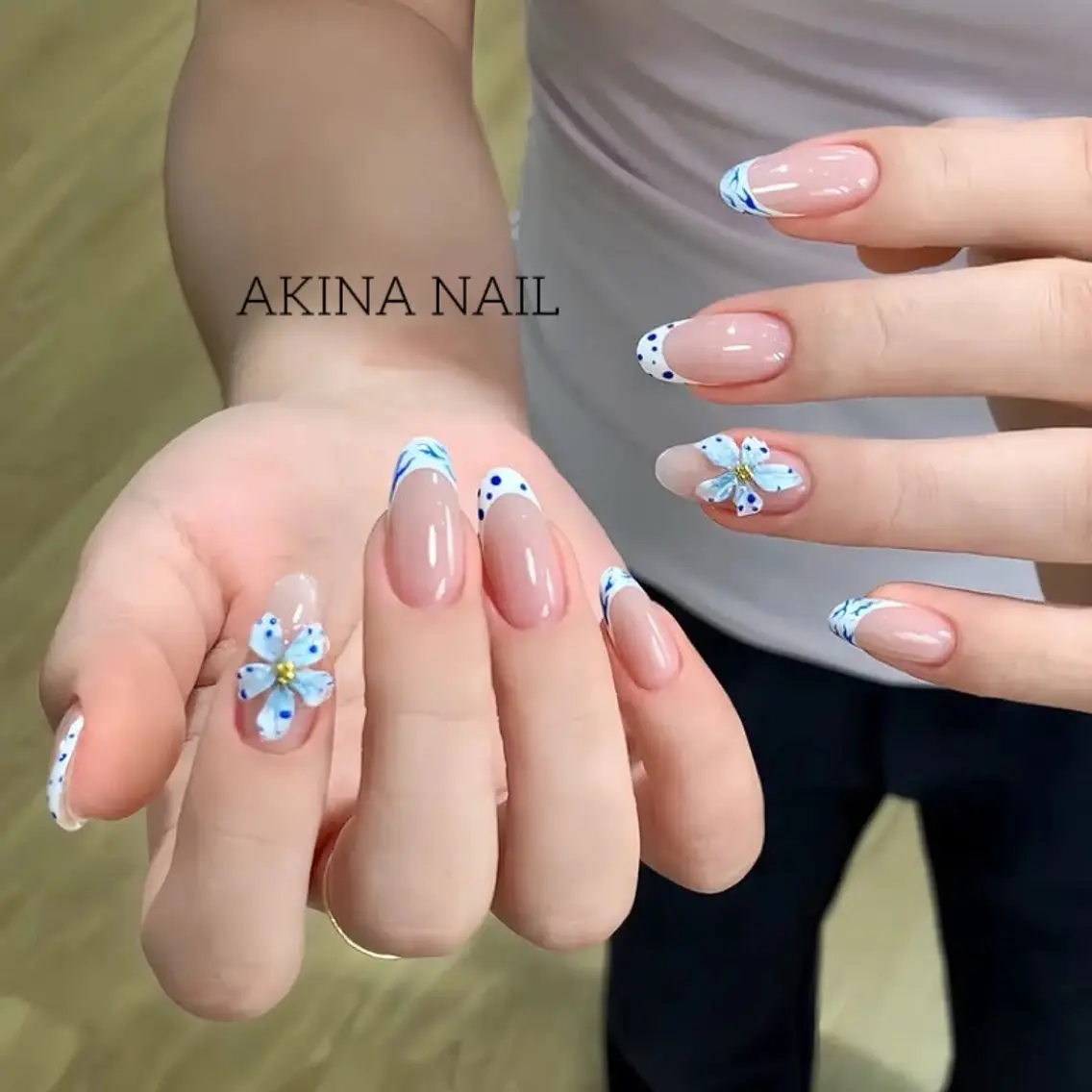 セミロング ハンドネイル Akina Nail 亀戸のネイルデザイン