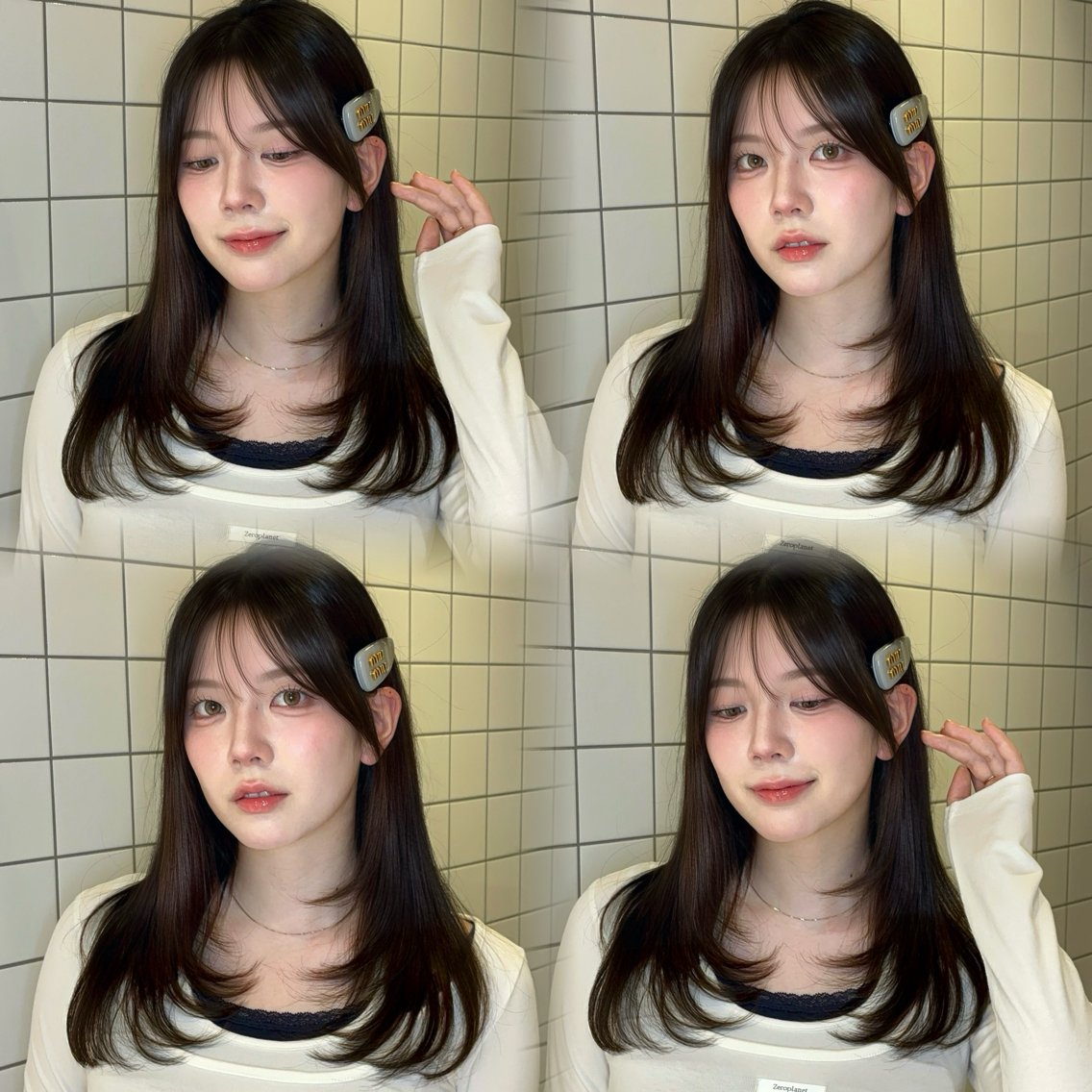 ロング カラー ヘアアレンジ 透明感カラー 韓国風ヘア レイヤーカット ワンホンヘア 韓国ヘア/ワンホン ヘア/Rumiのヘアスタイル