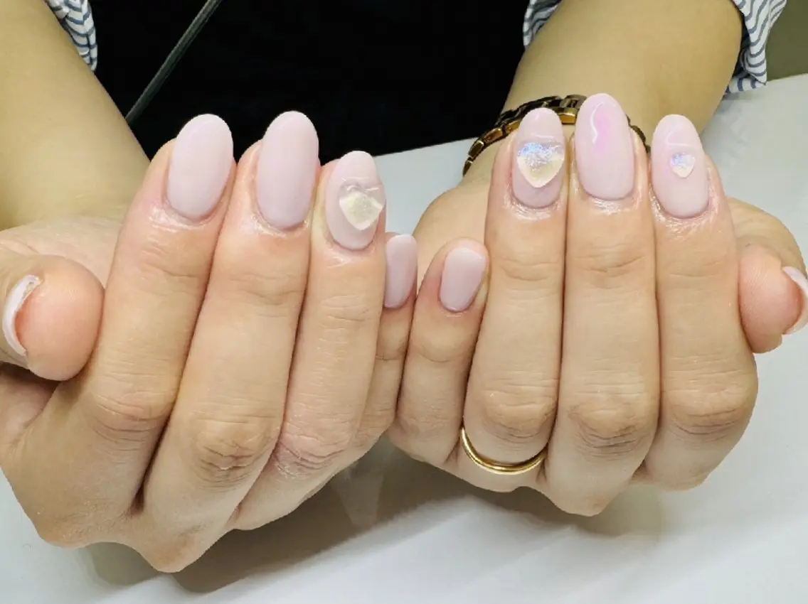 ネイル ハート ワンカラーネイル Mxx[ミクス] Horigomeのネイルデザイン