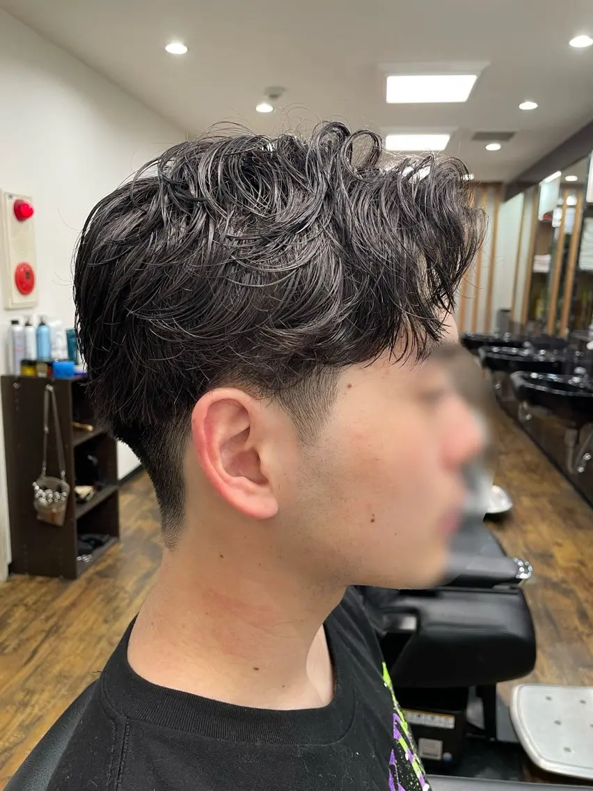 ショート メンズ メンズパーマ 刈り上げ Nakada Chikaのヘアスタイル
