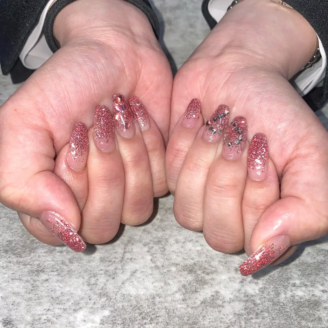 ネイル フラッシュネイル ピンク ハンドネイル ★Rinail... .のネイルデザイン
