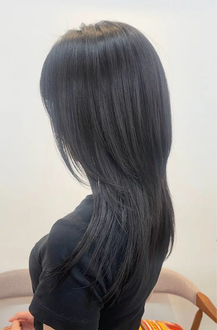 セミロング カット 縮毛矯正 トリートメント ショート×髪質改善 西梅田Kaiのヘアスタイル