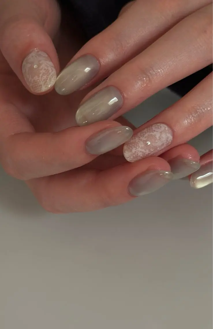 ネイル レース マグネットネイル ハンドネイル lacier nailのネイルデザイン