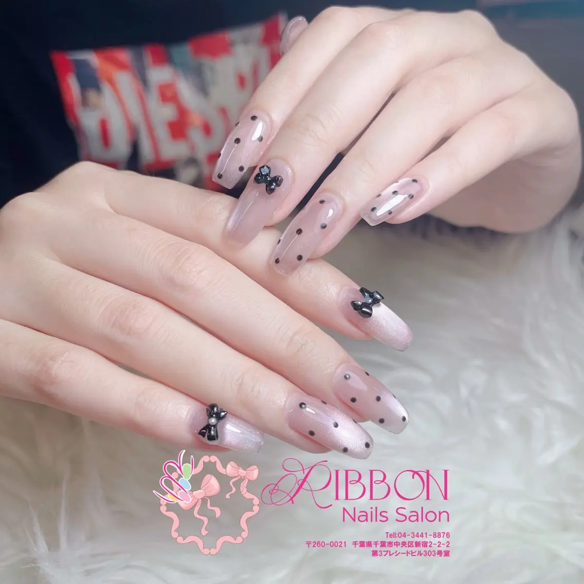 ネイル フットネイル フレンチネイル ジェルネイル マグネットネイル 持ち込み ハンドネイル Ribbonnail salonのネイルデザイン