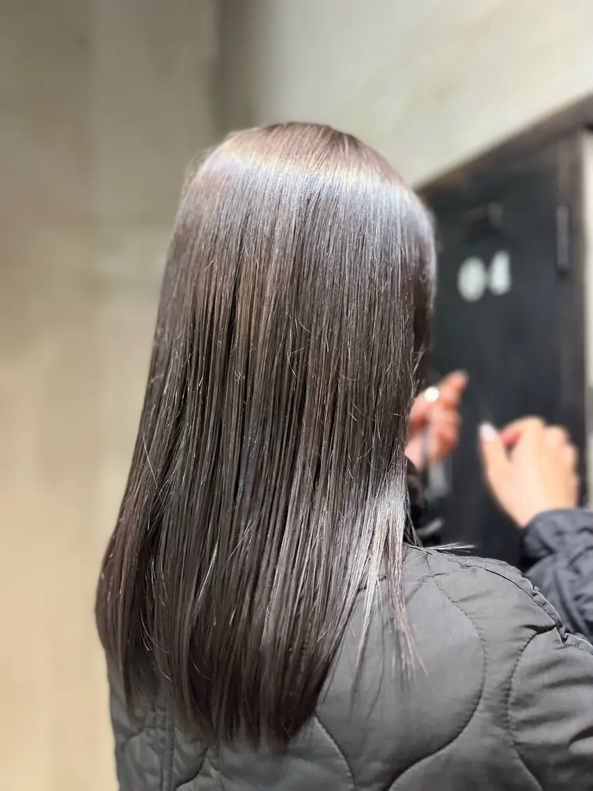 ミディアム カラー ヘアカラー hachiyama rinaのヘアスタイル