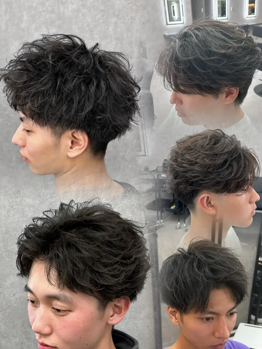 ショート カラー パーマ メンズ メンズパーマ カット パーマ メンズ縮毛矯正/ パーマ👑YUTAのヘアスタイル