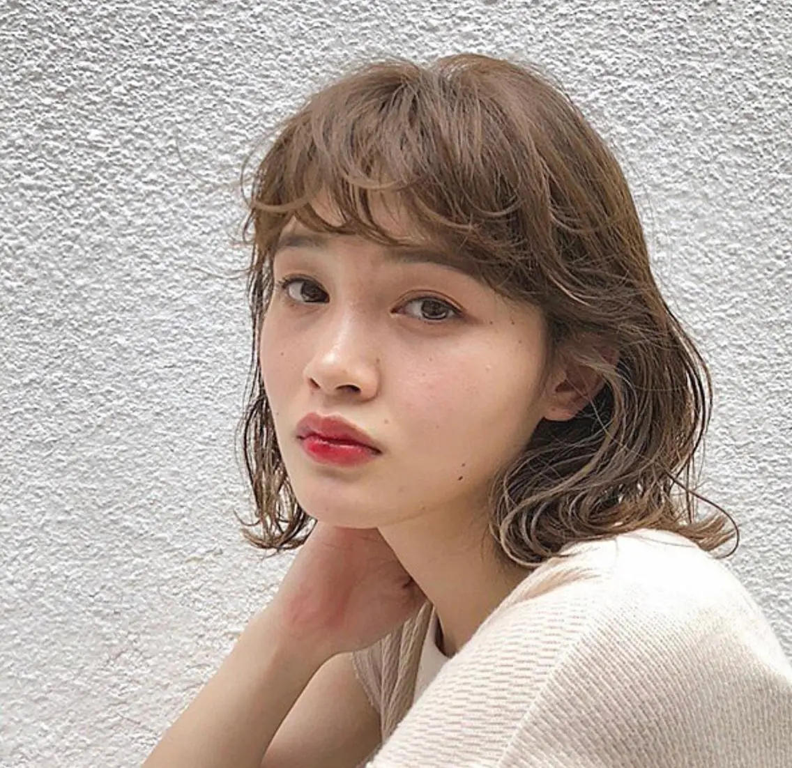 カラー ヘアカラー トリートメント ボブ♡柔らかいカラー 實松栞理のヘアスタイル