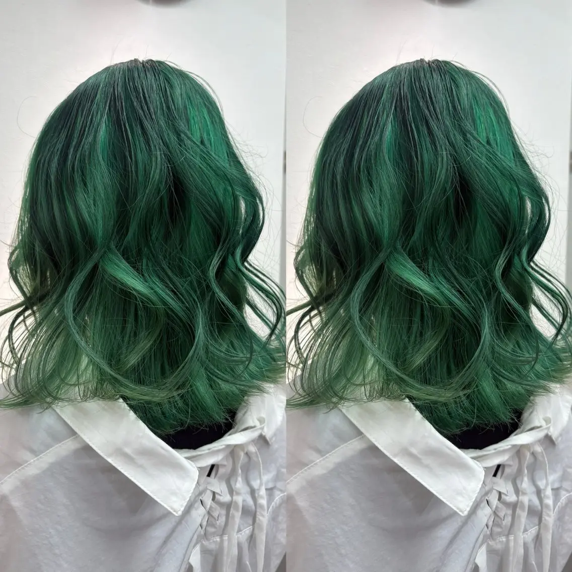ミディアム カラー デザインカラー ヘアカラー トリートメント なんば、心斎橋🍓 ハイトーンnicoのヘアスタイル