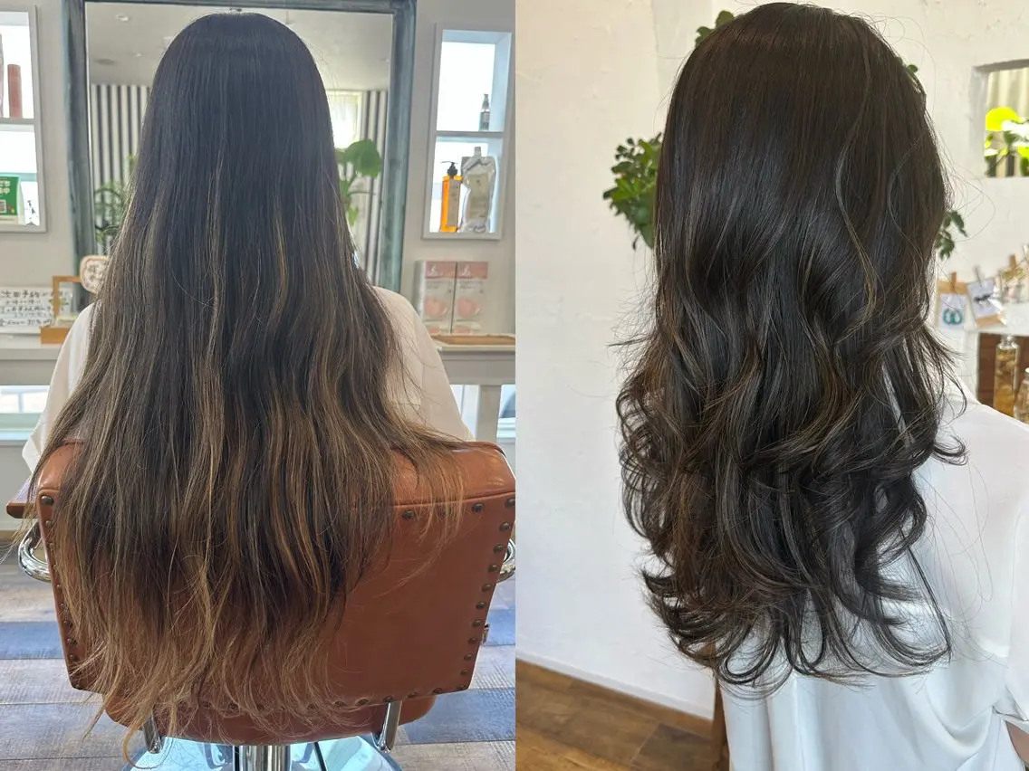 セミロング カラー パーマ ヘアアレンジ メンズ キッズ 豊橋美容院 ソンリエのヘアスタイル