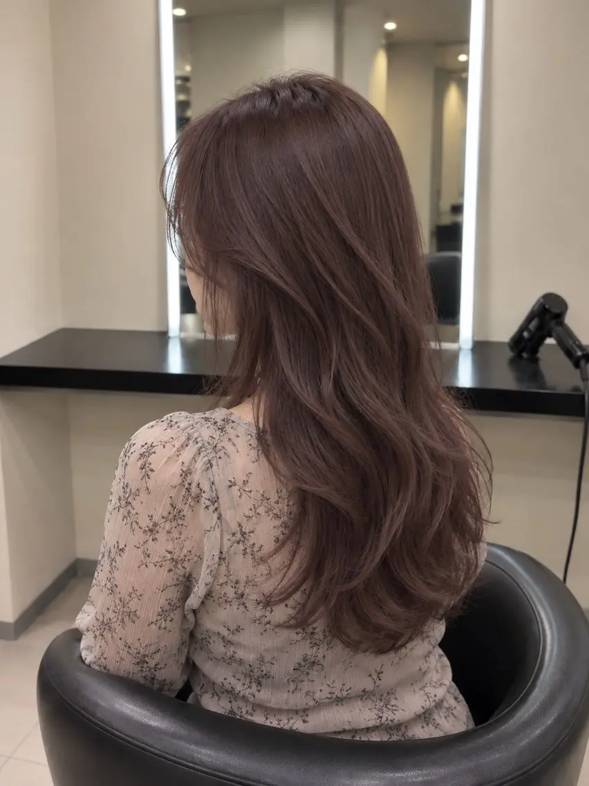 ミディアム カラー ブラウンカラー トリートメント 🌈ウルトワ水素 髪質改善naru🌈のヘアスタイル