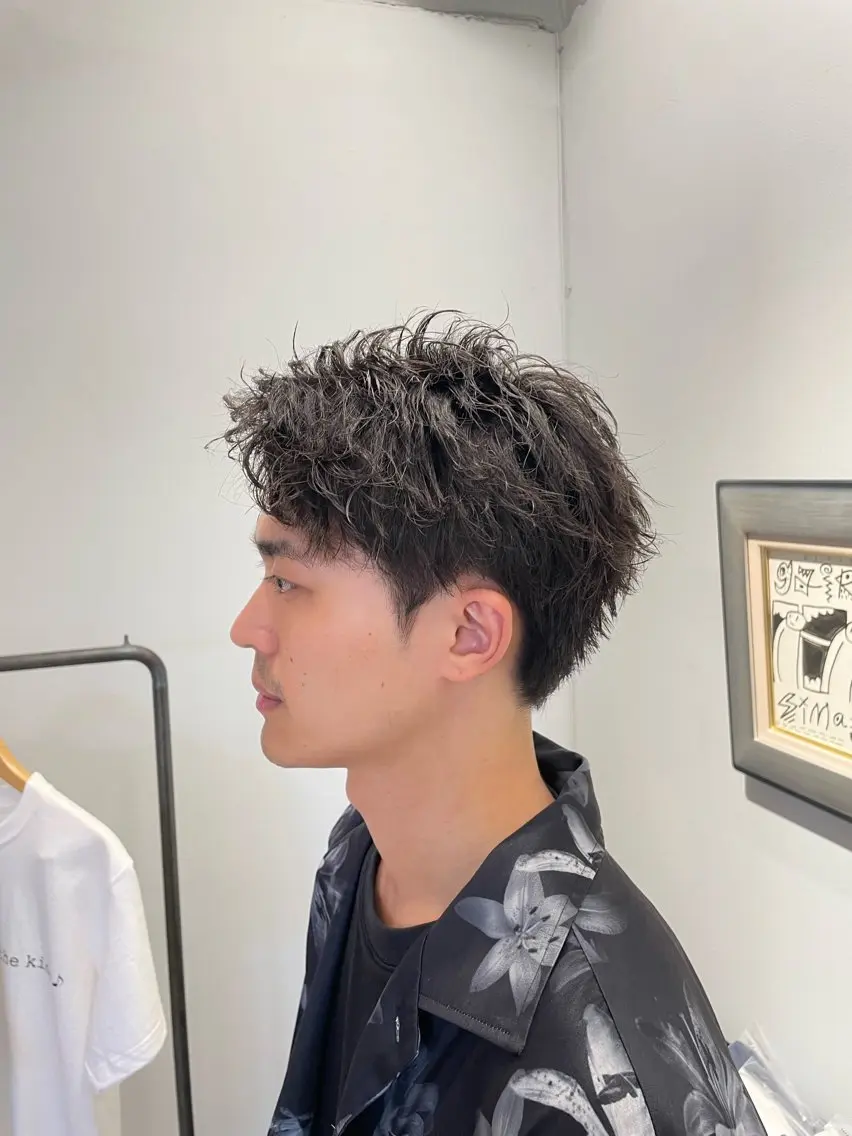 ショート メンズ メンズパーマ ショートヘア カット パーマ 🌞メンズパーマ ONOE💈のヘアスタイル