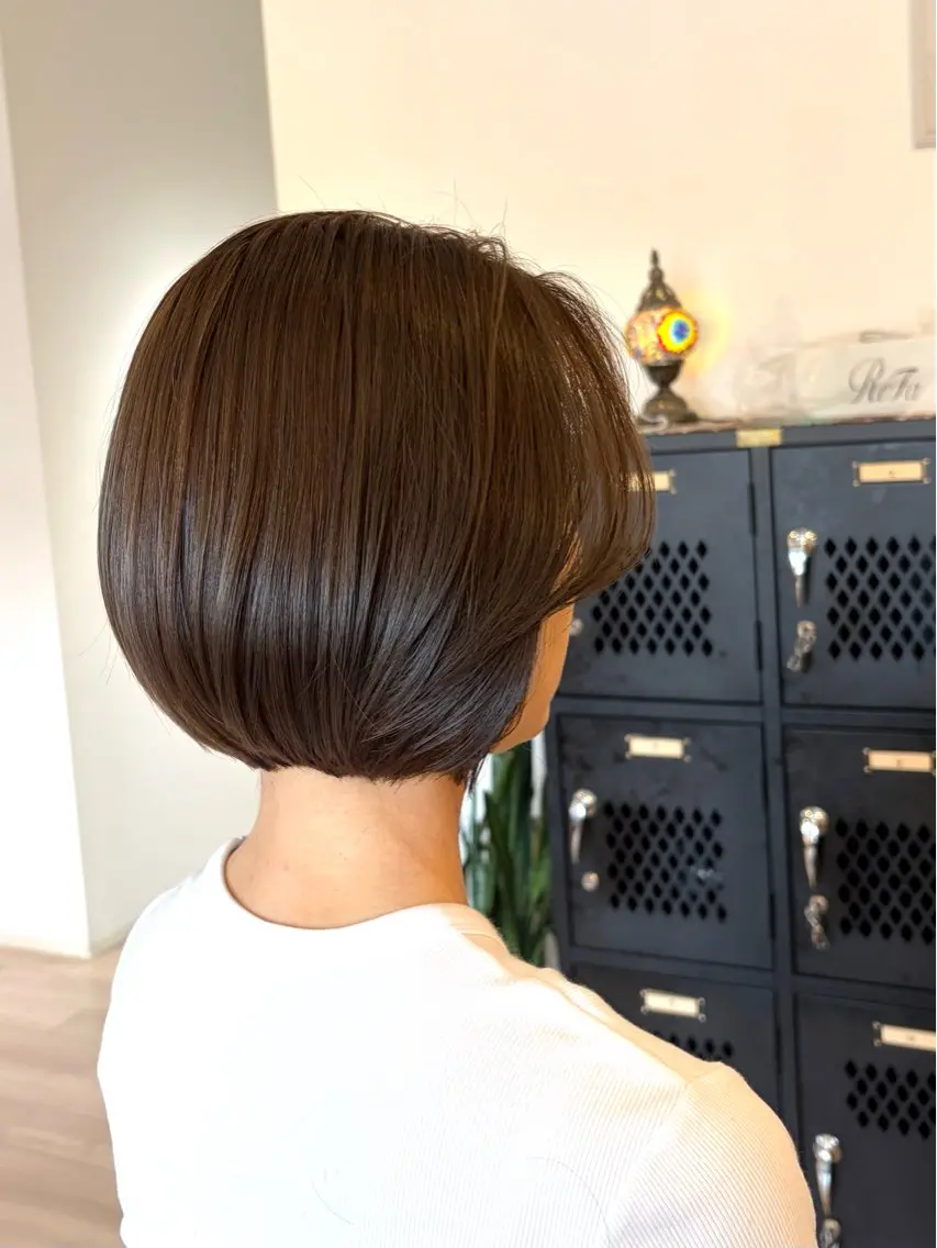 ショート カラー ヘアカラー 髪質改善カラー長縄 花音のヘアスタイル