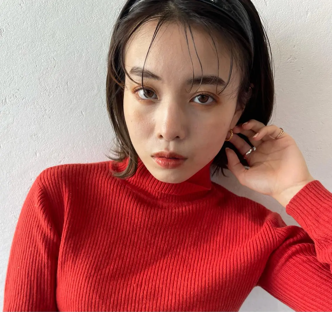 ミディアム カラー ヘアアレンジ カット ヘアカラー satsuki 暖色・ブラウンカラーのヘアスタイル