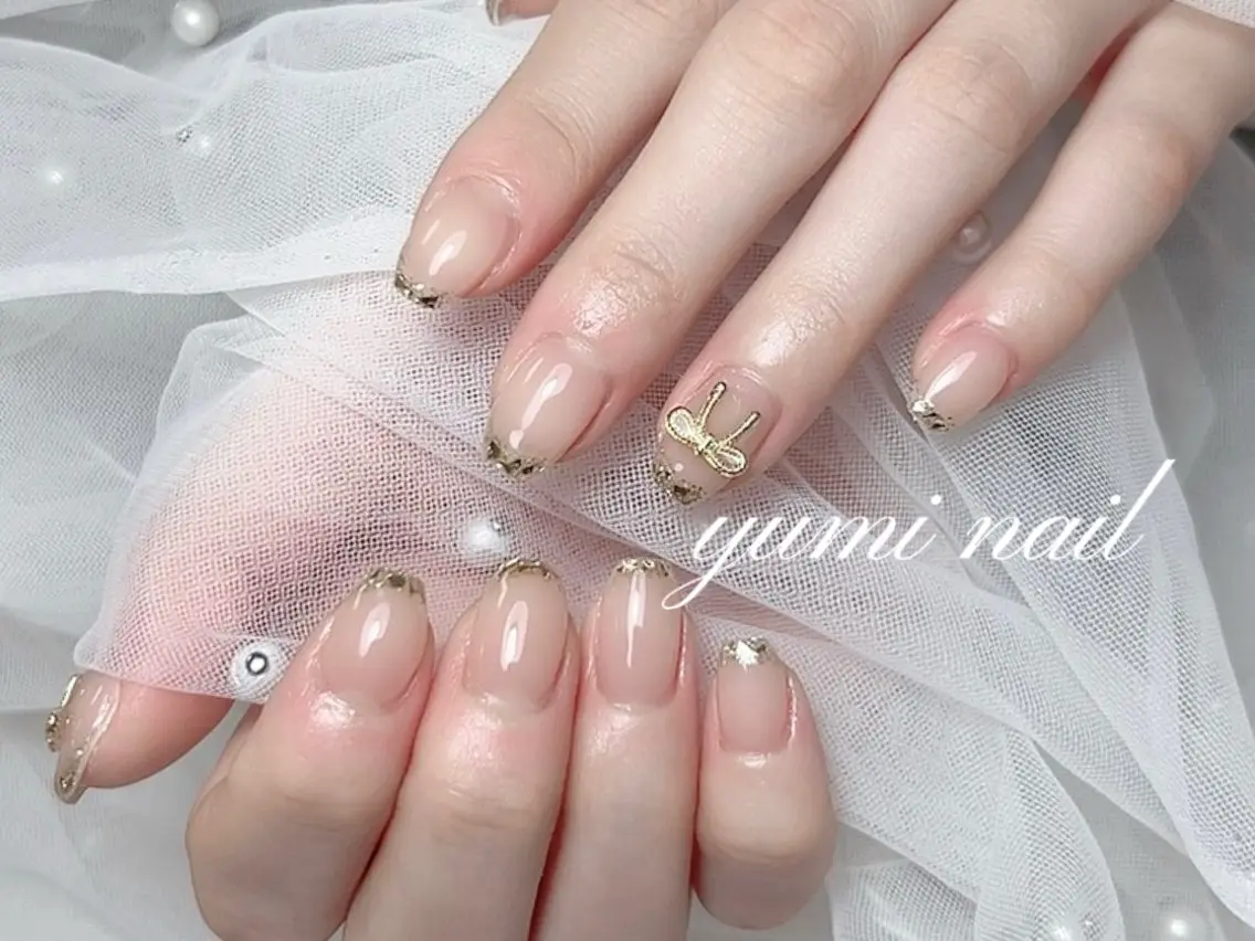 ネイル ハンドネイル 𝐲𝐮𝐦𝐢🎀 長さ出しデザイン専門のネイルデザイン