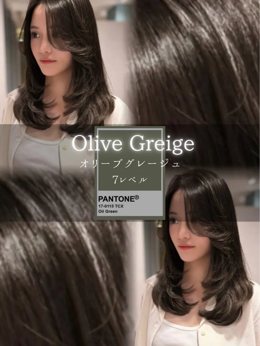 セミロング カット ヘアカラー 韓国レイヤー RYOTAのヘアスタイル