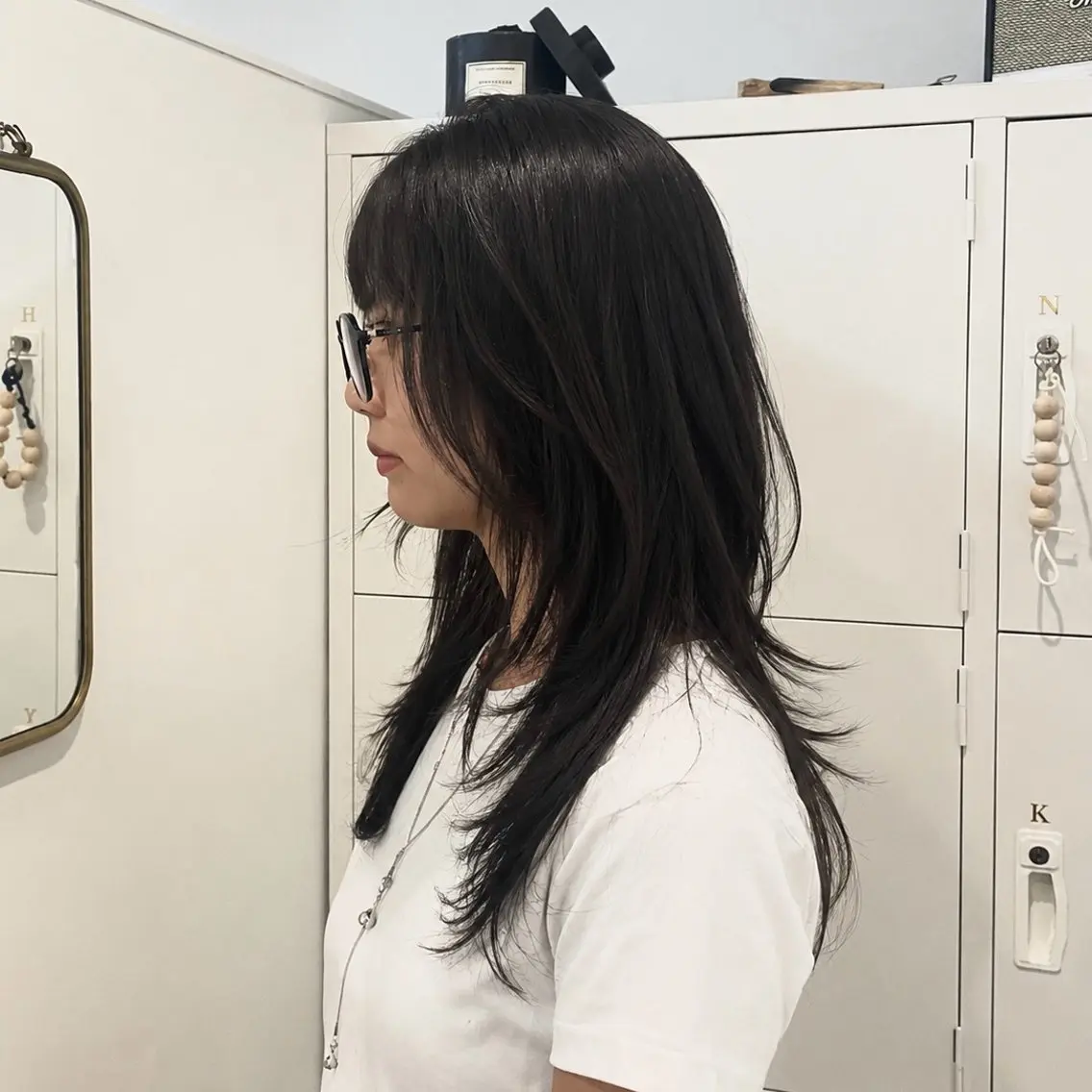 ロング カラー カット ヘアカラー トリートメント canon/レイヤー /透明感カラーのヘアスタイル