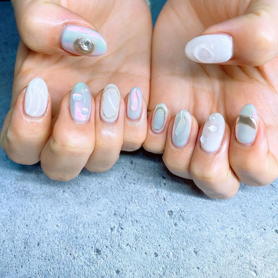 セミロング ハンドネイル Lance nailのネイルデザイン