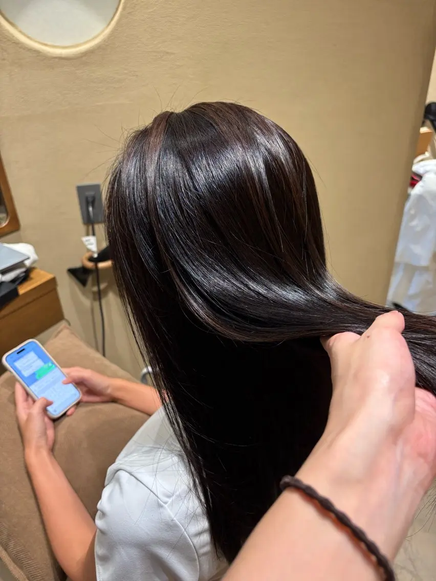 ロング カラー カット ヘアカラー 縮毛矯正 中目黒 akaneのヘアスタイル
