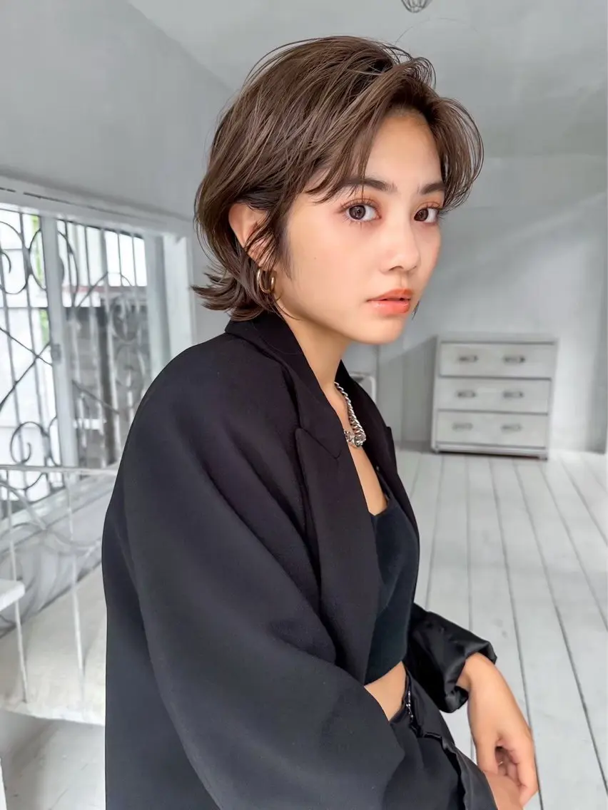 ミディアム カラー ヘアアレンジ ⭐️巻ける縮毛矯正/ レイヤー to-kiのヘアスタイル