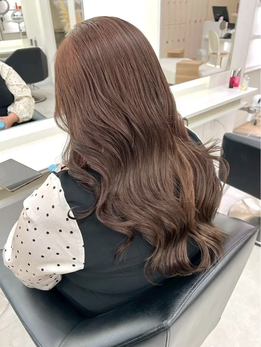 ロング カラー ヘアカラー ParveMix🎀 稲垣 詞葉のヘアスタイル