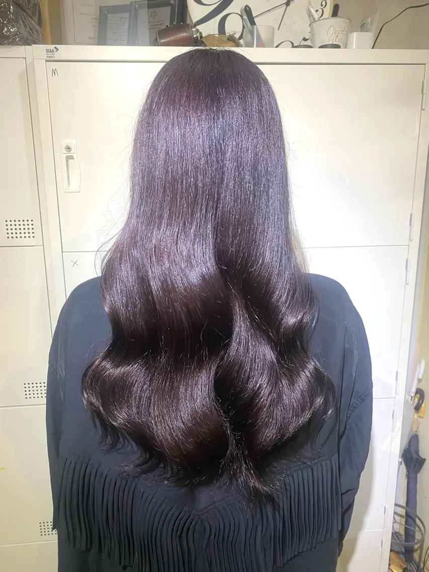 ロング カラー ヘアカラー トリートメント ブリーチカラーと、髪 質改善。HARUKAのヘアスタイル