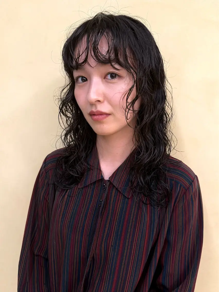 セミロング パーマ 後藤 咲夏のヘアスタイル