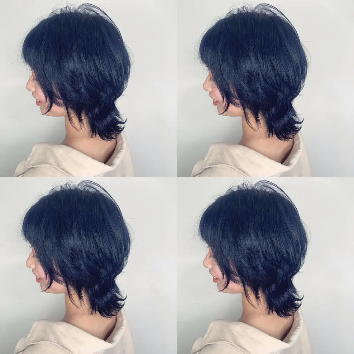 ショート アッシュ ハイライト シースルーバング ウルフカット ヘアカラー 佐藤 香太のヘアスタイル