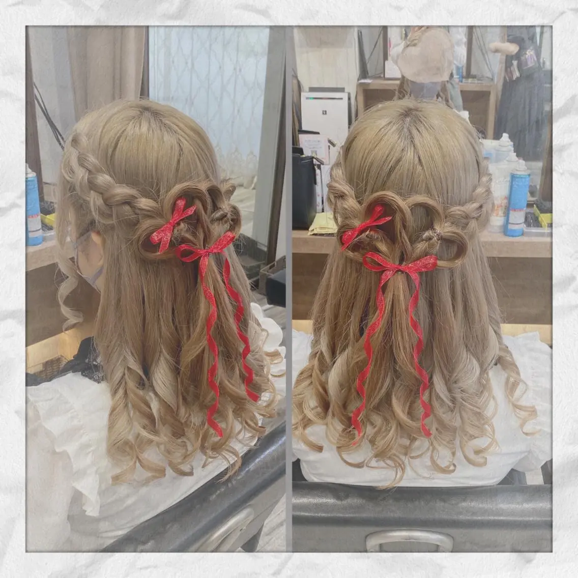 セミロング ヘアアレンジ ヘアセット ヘアセット/着付け 𓇼 まつもと𓇼のその他イメージ