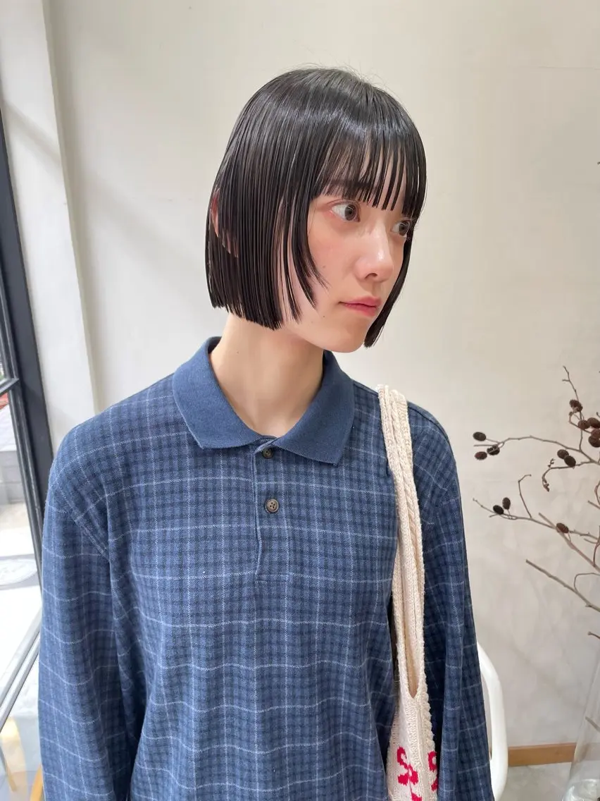 ミディアム カラー パーマ ヘアアレンジ メンズ ボブ カット ヘアカラー トリートメント tatsumi/ボブ ウルフ/レイヤーのヘアスタイル