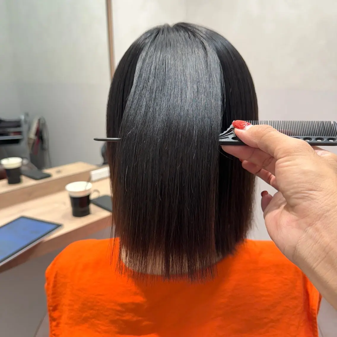 ミディアム 髪質改善 縮毛矯正 森 隆秀/韓国ヘアのヘアスタイル