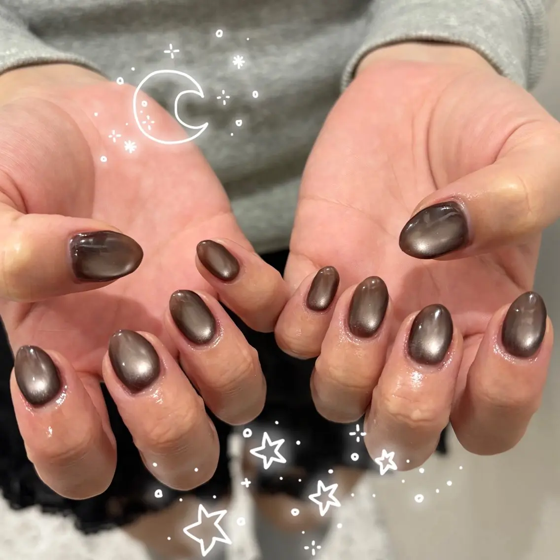 ネイル マグネットネイル メンズネイル ニュアンスネイル ワンカラーネイル シンプルネイル ハンドネイル あいり/ NailLife金山のネイルデザイン