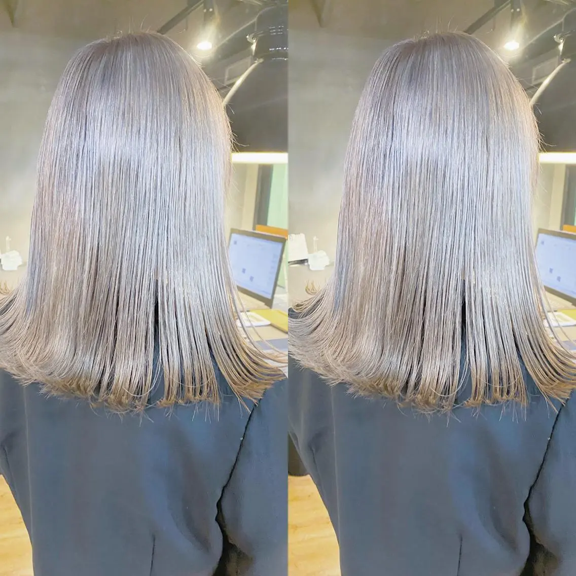 ミディアム カラー カット ヘアカラー トリートメント yoriダブルカラー 代表すがわらのヘアスタイル