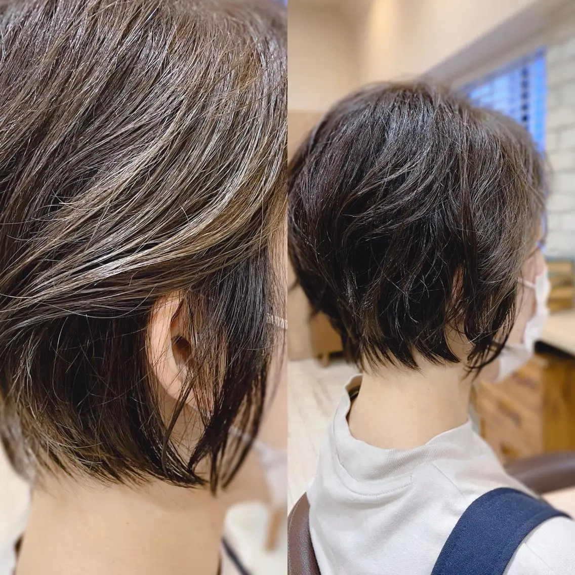 ショート カラー ブリーチ デザインカラー インナーカラー ブリーチなしカラー 清水 有実子のヘアスタイル