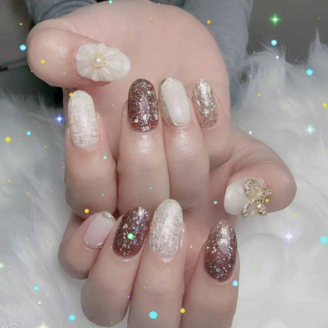 ネイル 成人式 ジェルネイル ロングネイル マグネットネイル ミディアムネイル ハンドネイル MoMoA Nail ネイル長さ出し専門店のネイルデザイン