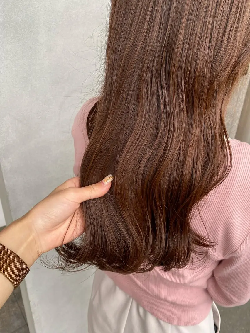 前髪カット＋全体カラー 🫧🌷の写真