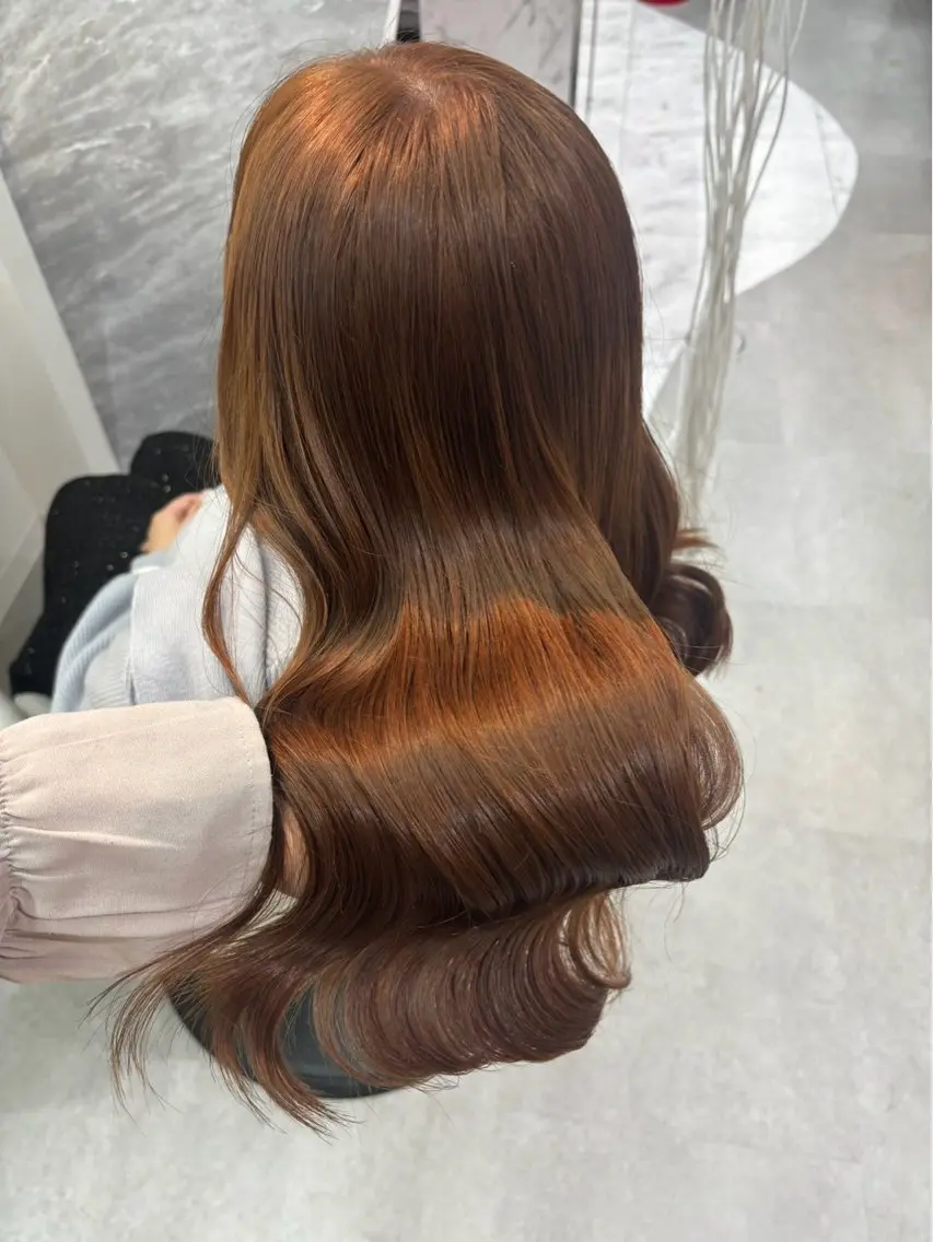ロング カラー ヘアカラー トリートメント 💎あおい💎大宮 🦋ワンカラー🦋のヘアスタイル