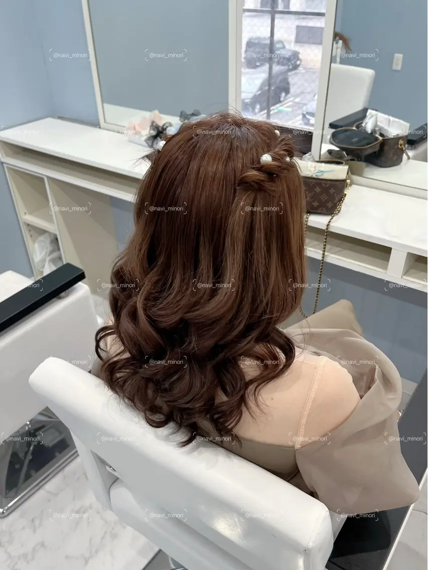 ミディアム ヘアアレンジ Hairset minoriのヘアスタイル