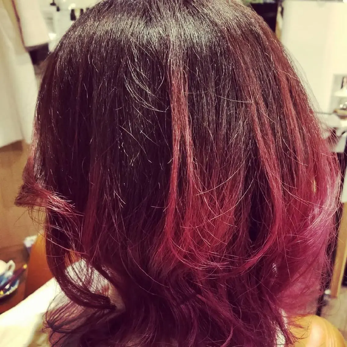 ミディアム カラー バレイヤージュ ブリーチ デザインカラー インナーカラー 外国人風カラー spa hair ark 富井直美のヘアスタイル