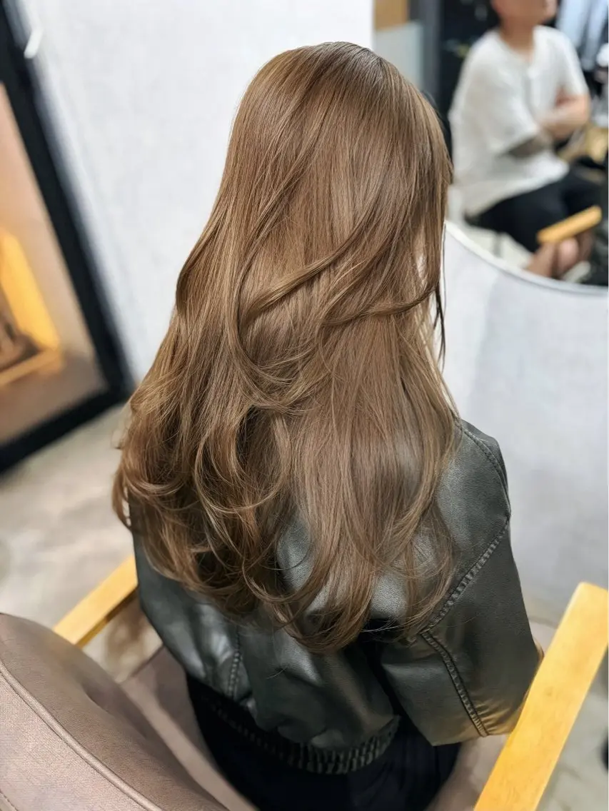 ロング カット ヘアカラー トリートメント maya🇰🇷韓国 レイヤー/顔まわりのヘアスタイル