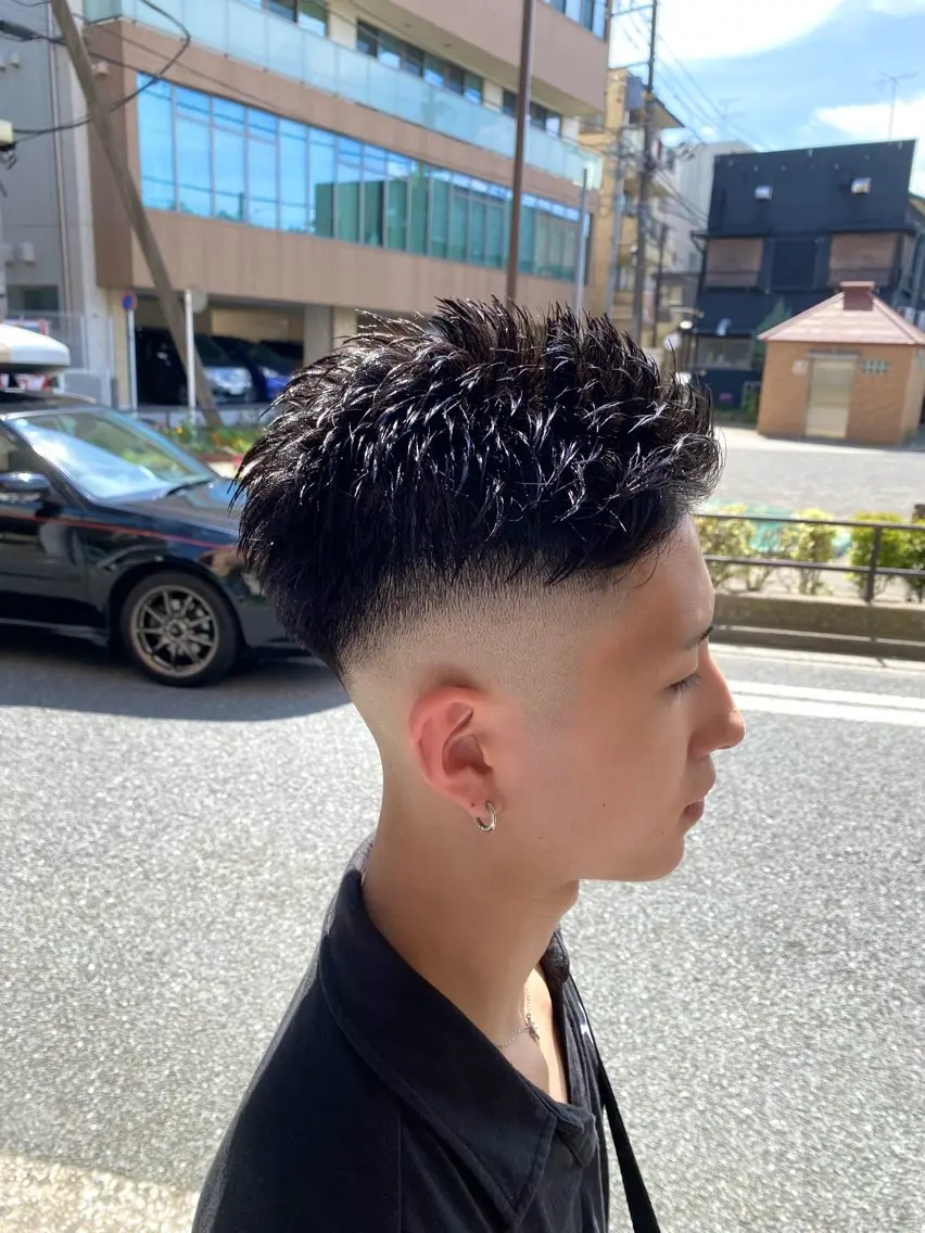 ショート メンズ 曲がる縮毛矯正🌀 篠崎蓮　金沢文庫のヘアスタイル