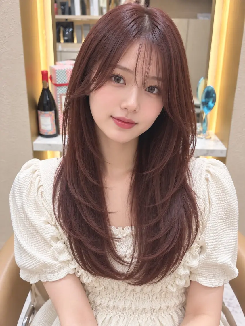 🌷前髪カット＋顔周りカット＆前髪縮毛矯正の写真