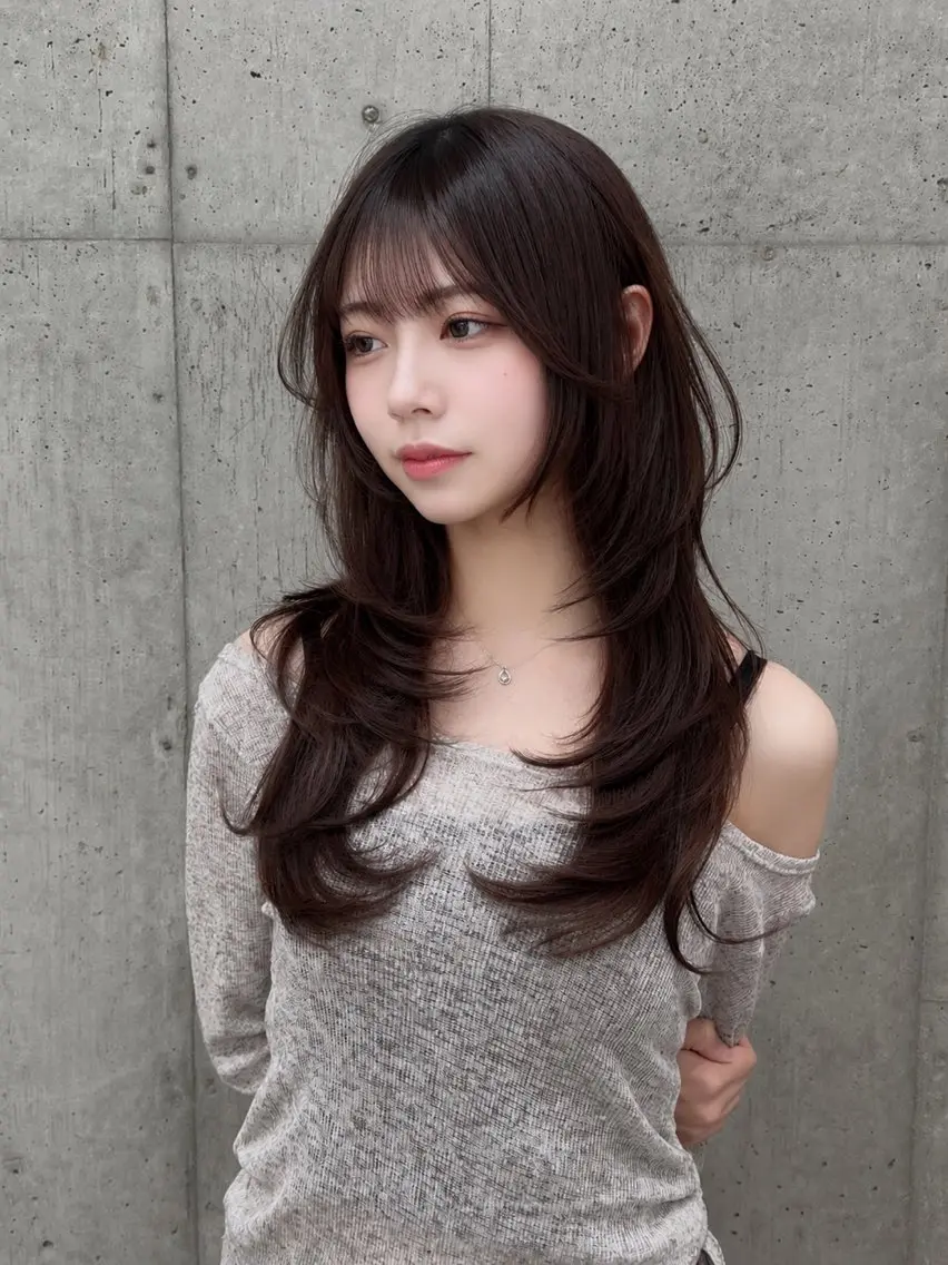 ロング kame｜レイヤー / 似合わせ顔周りのヘアスタイル